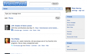 FriendFeed anterface after Greasemonkey/Stylish changes