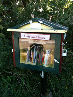 Little Free Library, near Cafe Zoma