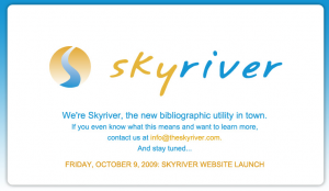 Image of SkyRiver Technology's Pre-launch Homepage