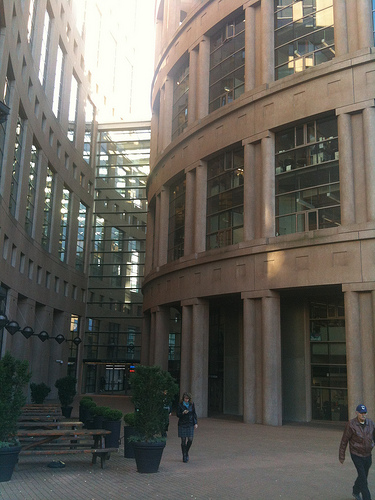 Outdoor Entrance to Library Atrium